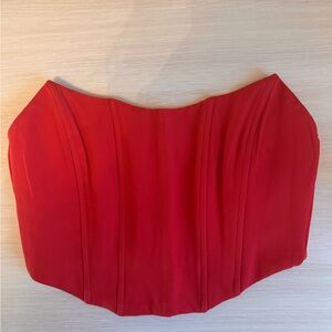 WHITEFOX BOUTIQUE red zippered corset